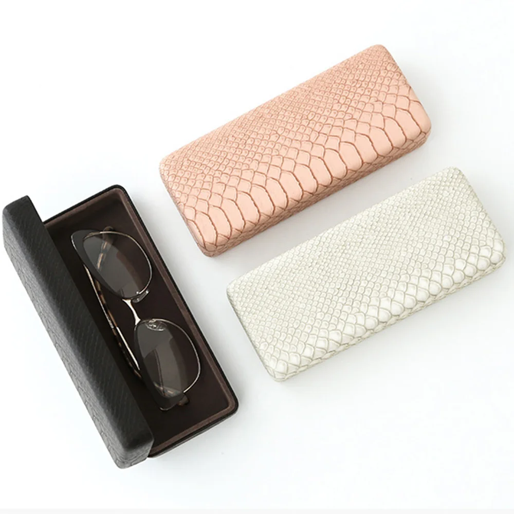 

Personality Snake Pattern Myopia Glasses Case Large Anti-pressure Creative Sunglasses Box Leather Glasses Storage Mirror Box