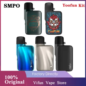 

Original SMPO Yoofun Pod Kit with 800mAh Battery &1.8ml Capacity Pod & 1.1/0.8ohm Coils E-cig Vape Kit Vs Drag Nano/ Drag X