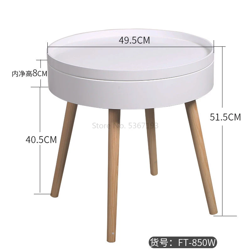 Multi use Solid Wood Nordic Creative Coffee Table Simple Sofa Side 