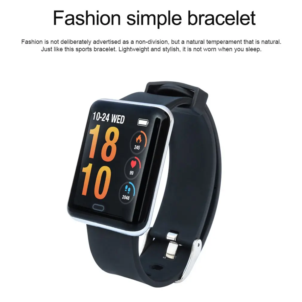

M68 Smart Wristband 1.0 inch Color Screen Smart Bracelet Sports Watch Heart Rate Monitor waterproof clock