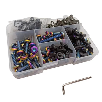 

M5 M6 Aluminum Motorcycle Fairing Screws Bolts Kit Inner Hexagon Motorbike Mount For Kawasaki KX250F KX450F kx 450 f KLX125