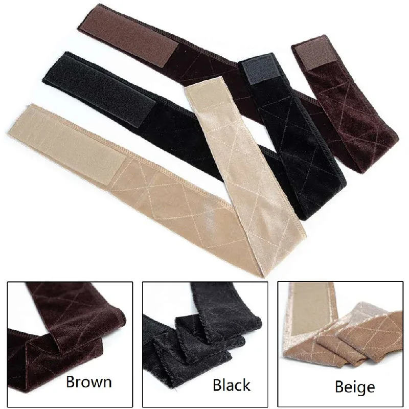 

New Wig Hand Made Wig Grip Bandï¼Œ For Holding Hair Wigï¼ŒAdjustable Elasticï¼ŒWith Black, Brown Colorsï¼ŒDark Brownï¼ŒBeige