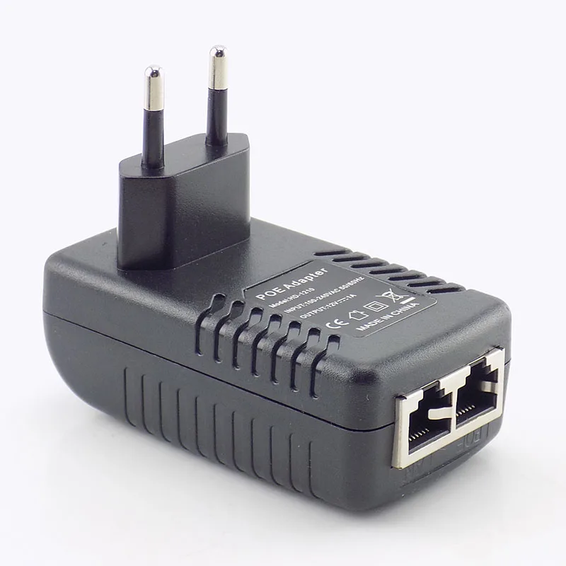 12 В 1A POE инжектор настенный штекер POE переключатель питания адаптер беспроводной адаптер Ethernet для ip-камеры CCTV США/ЕС разъем E14