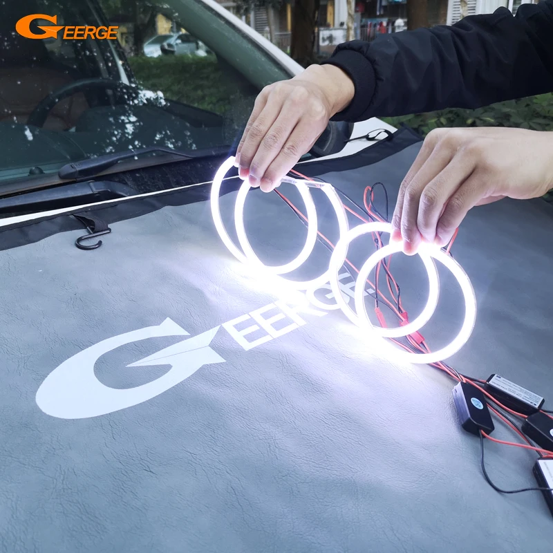 2 шт. COB led кольца angel eyes DRL очень яркие 65 70 75 80 85 90 94 100 106 110 115 120 126 131 146 отличное
