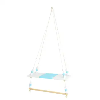 

1 PC Hanging Rope Shelf Creative Decorative Single Layer Durable Wall Ornament Storage Rack Floating Shelf With Pole