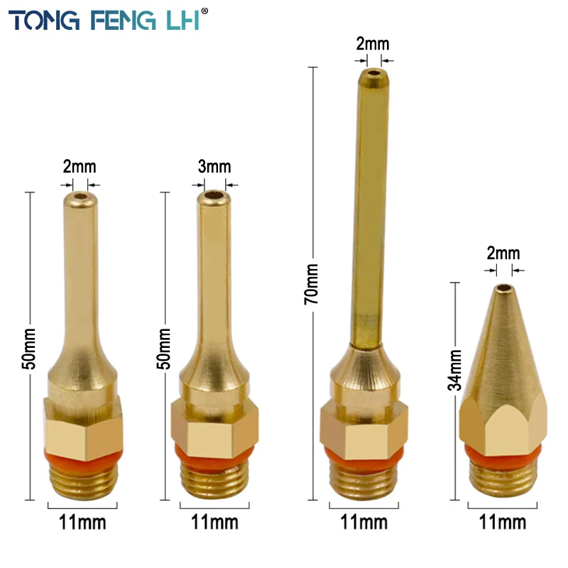 Hot Melt Glue Gun Nozzle 34x2.0mm 50x2.0mm 50x3.0mm 70x2.0mm Universal Adhesive Tool Mouth