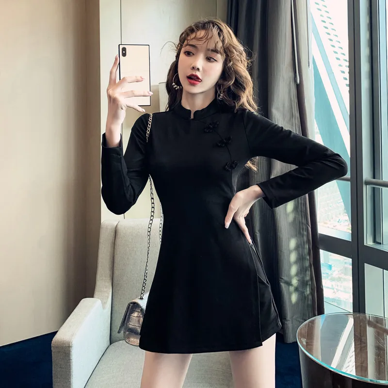 

WOMEN'S Dress 2020 New Style Goddess-Style Debutante Retro Cheongsam Western Style Two-Piece Set 8660
