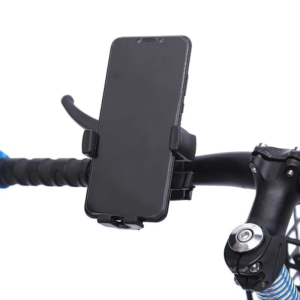 Модный велосипедный держатель для телефона, универсальный держатель для мобильного телефона, держатель для велосипеда на руль, держатель для крепления gps, черный - Цвет: Черный