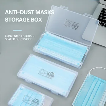 

S/M/L Portable Transparent Mouth Mask Storage Box Mask Packaging Box Moisture-proof And Dustproof Disposable Mask Box