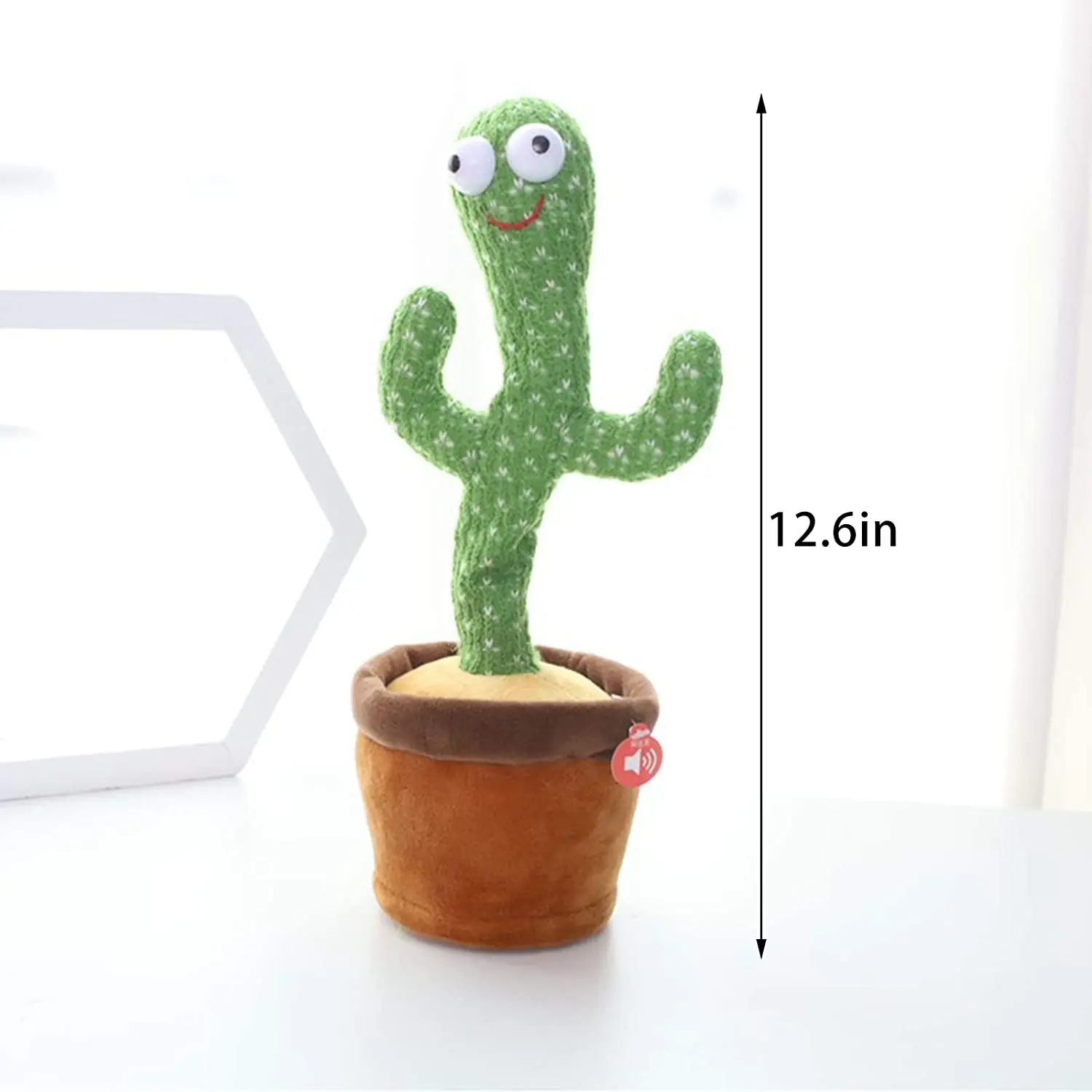 New Electronic Dancing Cactus Singing Dancing Decoration Gift for Kids Funny Early Education Toys Knitted Fabric Plush Toys