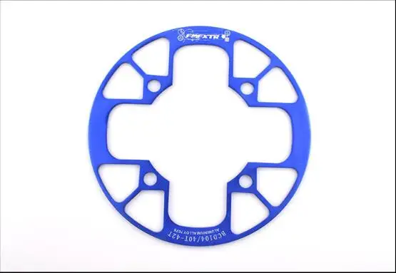MTB горный велосипед 104BCD защита Шатунов пластина положительная цепное колесо отрицательная Шестерня Защитная крышка алюминиевый один диск - Цвет: 36-38T blue