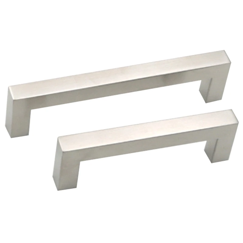 

10Pcs Kitchen Door Handles Cabinet Square Handles Drawer Knobs Stainless Steel Wardrobe Door Pulls Furniture Hardware Accessorie