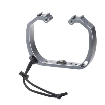 

Ergonomic Anti-slip Fill Light Portable Wrist Strap Aluminum Alloy Underwater Diving Rig Camera Holder Cold Shoe Mount For GoPro