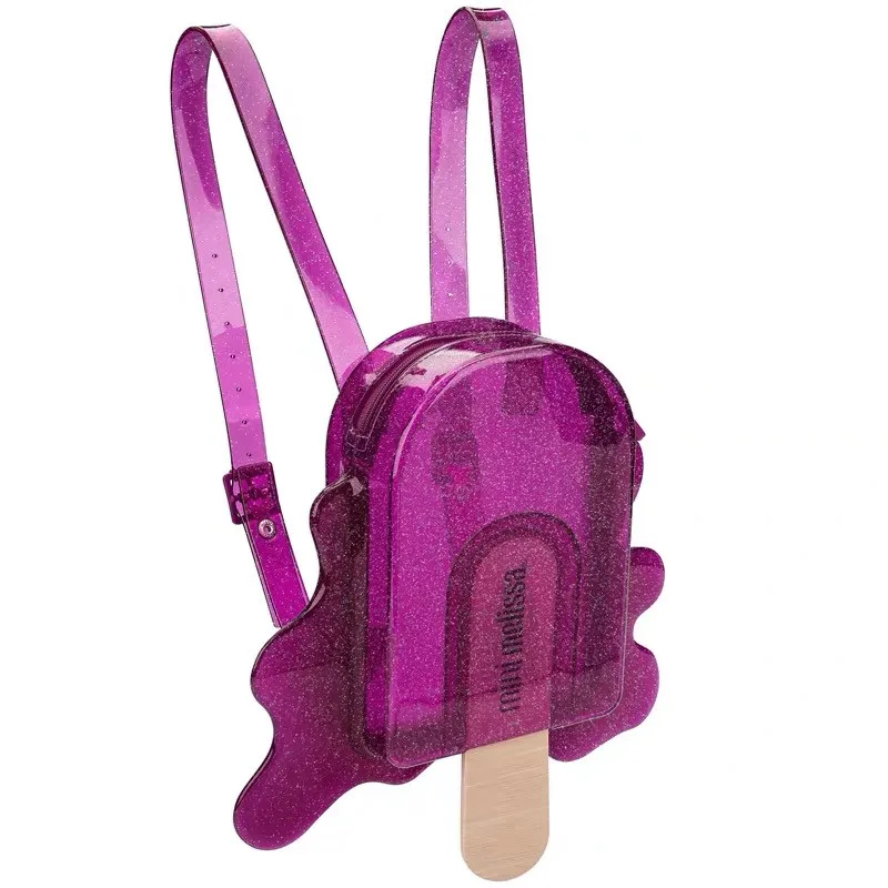 Mini melissa/модные детские сандалии для девочек Сумочка с рисунком родителей и детей 4
