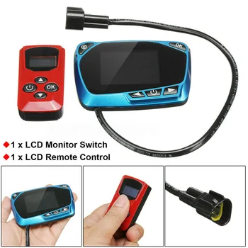 

12V 24V Monitor Switch Parking Heater Controller Set Universal Accessories Remote Control Easy Install LCD Display Replacement