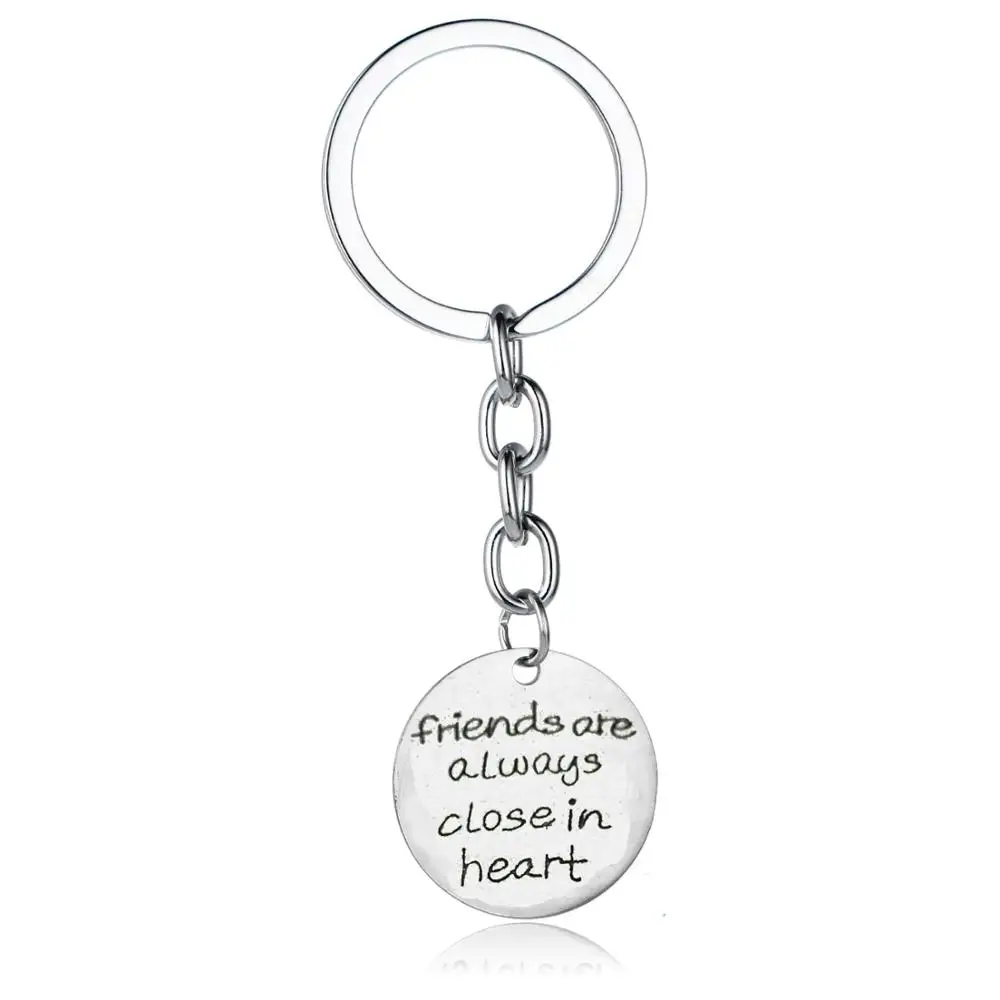 

12PC Friends Are Always Close In Heart Keyring Friendship Charm Pendant Keychain Best Friends BFF Women Men Party Gifts Jewelry