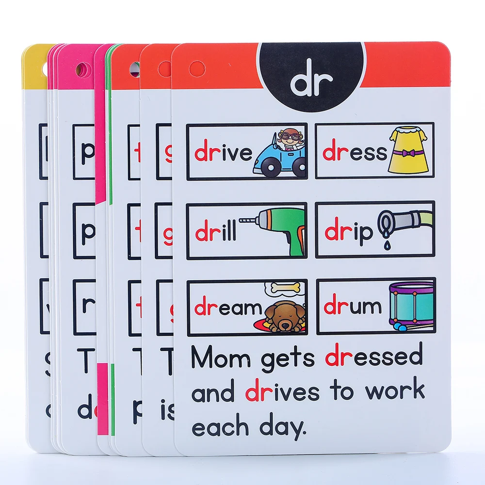 Inglês Phonics Palavra Livros Cartões Flashcards Calendário Crianças Montessori Aprendizagem Brinquedos Educativos Jogos Vipkid 252 Pçs 26 Computers & Electronics