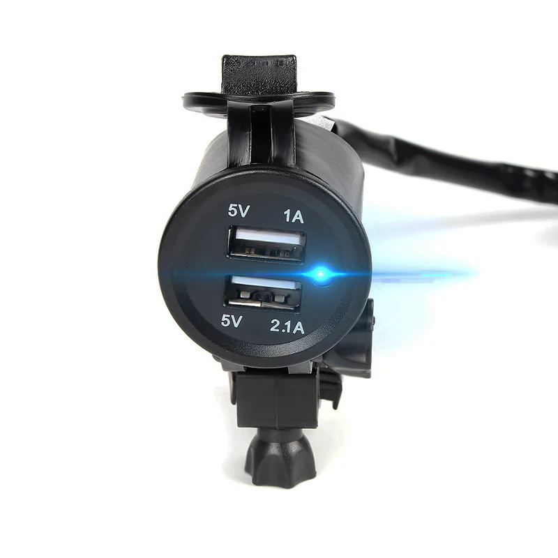 12 В двойная USB мотоциклетная розетка для автомобильного прикуривателя Зарядное
