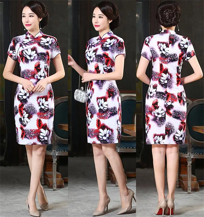 Сексуальный Улучшенный чёнсам элегантный тонкий китайский воротник Qipao размер S-3XL