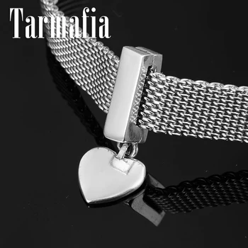 

Authentic 100% 925 Sterling Silver Heart Clip Beads Fine Jewelry fit Original Reflection Charm Pendant Bracelets Women Jewelry