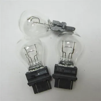 

2 4 10pcs/lot headlight halogen for 3057 P27/7W 12V 27/7W W2.5*16Q 0101 2483 A8 3200K turn bulb blake light width lamp