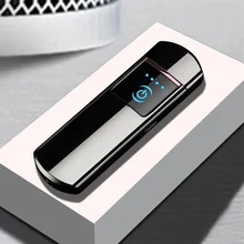 Индивидуальная USB сигарета зажигалка отпечаток пальца Индукционная Электронная зажигалка перезаряжаемая
