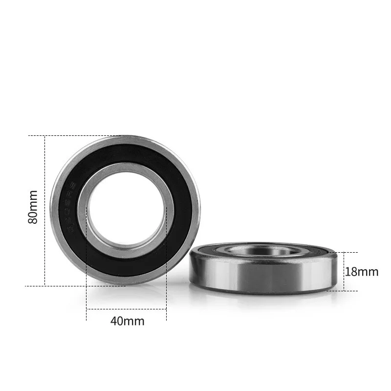 4 Stück 6208ZZ 6208-2RS 40 x 80 x 18 mm abgeschirmtes Rillenkugellager 6208-2Z 6208Z 6208RS 6208 40 x 80 x 18 mm – Detail 1