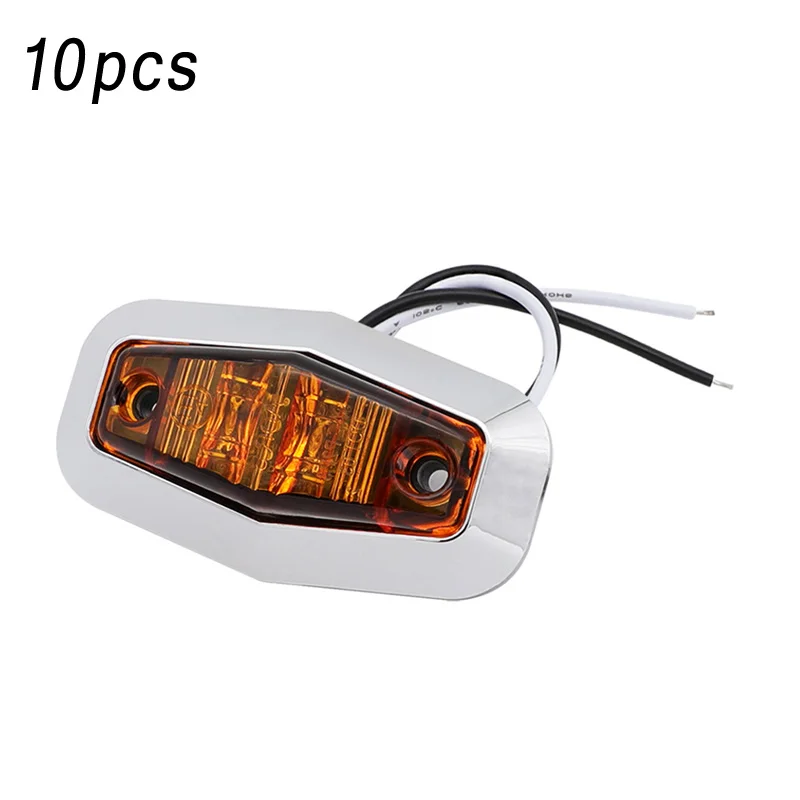 10* Боковые габаритные индикаторы для грузовиков 12V 2 светодиодный фонарь 6000K водонепроницаемый прочный и практичный