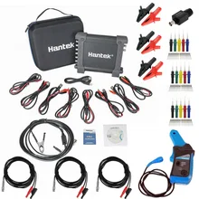 Hantek osciloscópio cc65 + cabeça 1008c 8ch usb software osciloscópio automático/daq/8ch programa gerador osciloscópio pc