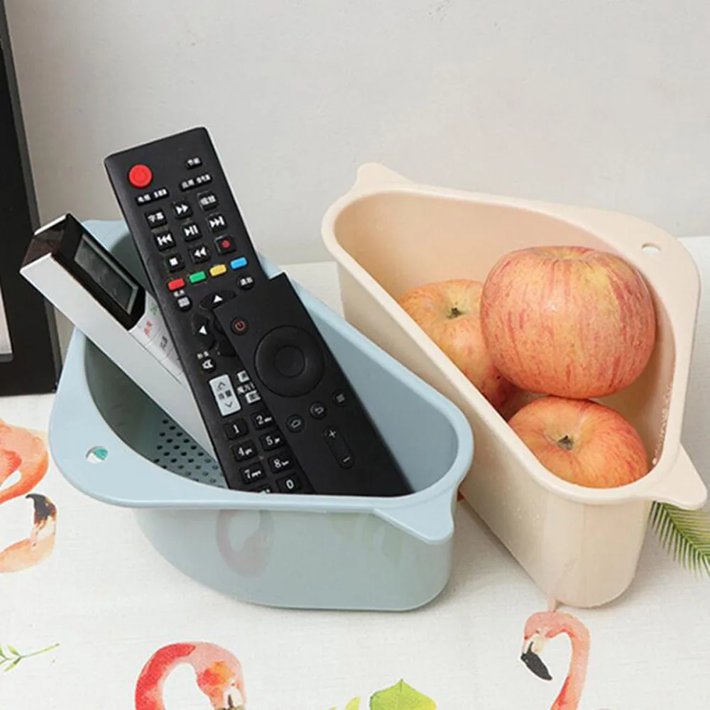 Ситечко для слива овощей и фруктов треугольное кухонное ситечко на присоске