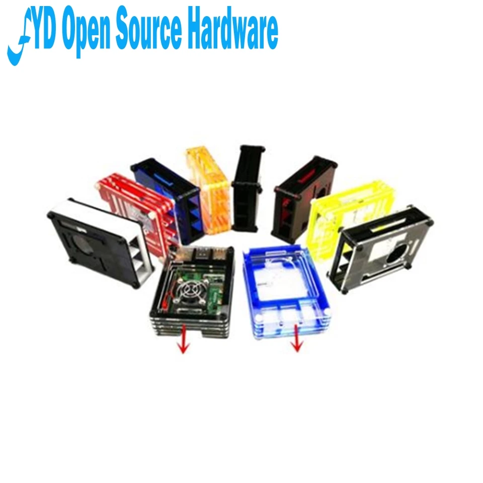 

1pcs Raspberry Pi 4 B shell 9 layers red/blue/black/yellow/orange acrylic square