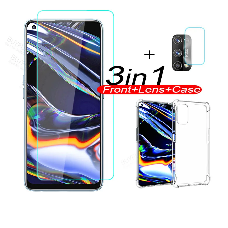3in1 Tempered Glass Phone Case cover For Realme 7 Pro Camera Lens Film for Redme Readme Realme7 Screen Protective | Мобильные