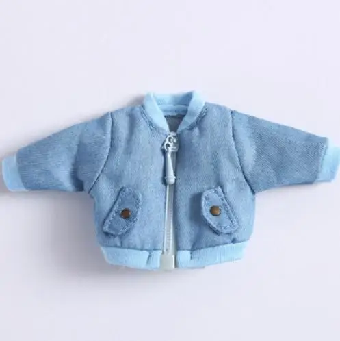 cowboy blue Новая кукла одежда холодный лазер искусственная кожа; однотонная куртка для ob11, obitsu11, Молли, 1/12bjd кукольная одежда аксессуары для куклы - Цвет: cowboy blue