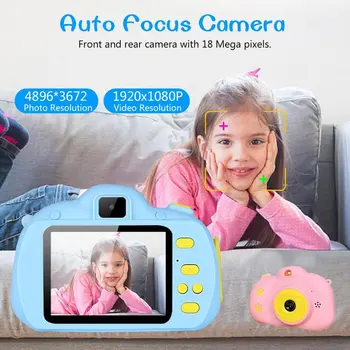

Kids Digital 720P HD Screen Video Camera Toys 18 Million Pixel Waterproof 2.4 Inch Color Display Children Baby Birthday Gift
