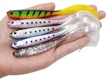 Isca de pesca queixo 11.5cm 6.1g, 4 unidades,, queixo t-tail isca de pesca macia aritivo silicone baixo equipamento de pesca com lúcio vobler