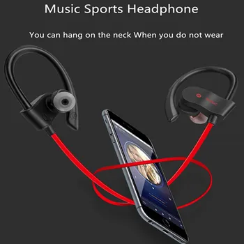 

WirelessBluetooth Headset With Mic IPX7 Waterproof HD Stereo Anti Sweat Earplugs For Fitness Exercise Noise Reduction Headphones