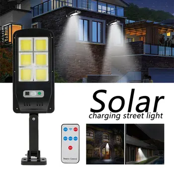 

LED Solar Light PIR Motion Sensor Outdoor Street Lamp with Remote Control Waterproof Garden Street Lamp Square Highway Road Lamp