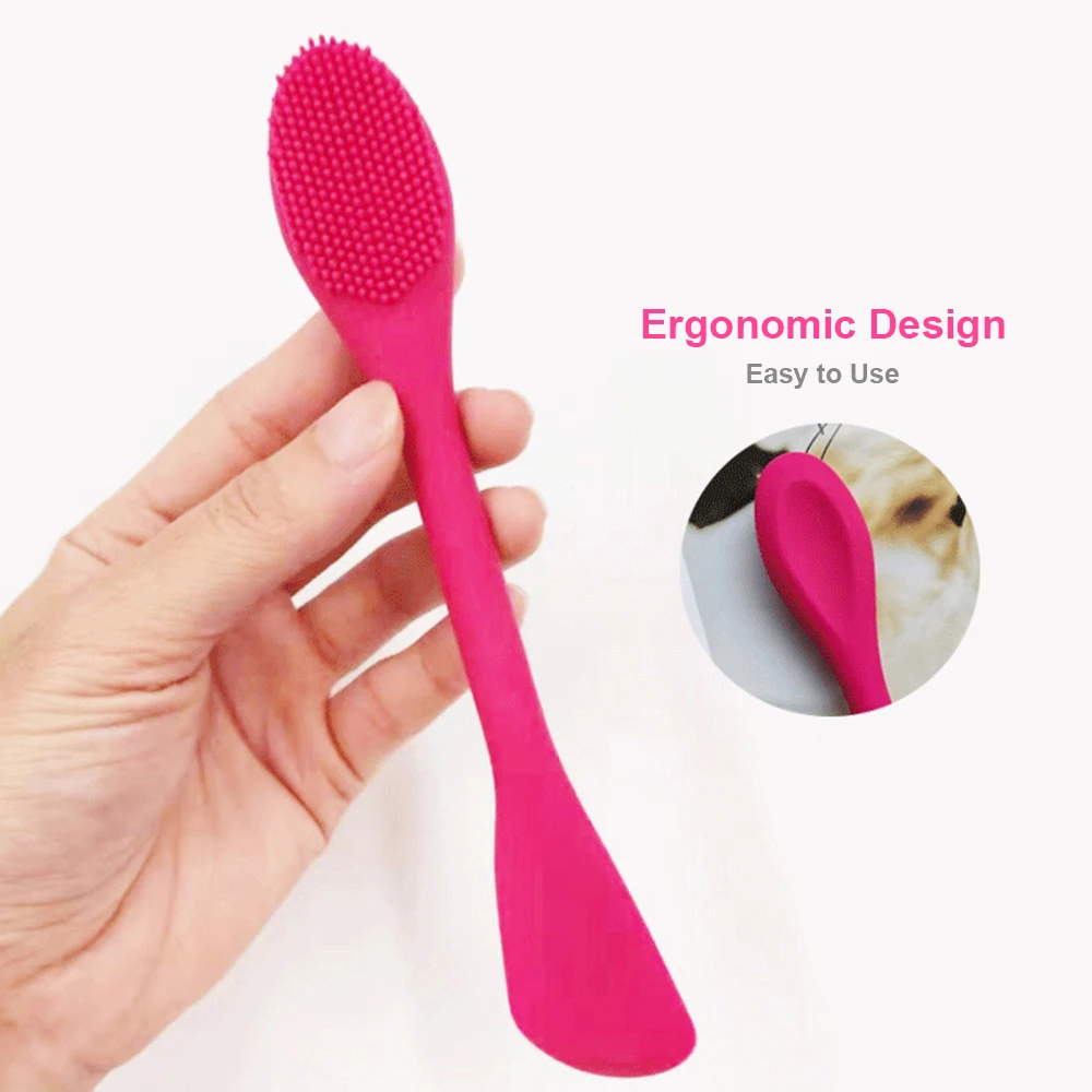 Силиконовая Кисть для макияжа лица двухсторонняя маска и Очищающая щетка