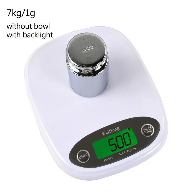 7kg-1g backlight 7 кг/3 кг 0,1/1g Цифровой Кухня Еда весы ЖК-дисплей Дисплей высокой точности мини весы грамм весы для Кухня Еда ювелирные изделия - Цвет: 7kg-1g backlight