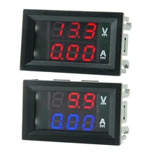 Voltmètre numérique, 100V, 10a, 50a, 100a, bleu + rouge, ampèremètre, jauge, 7-110V
