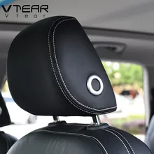Vtear для Skoda Kodiaq шкода кодиак аксессуары Seat arona, аксессуары для интерьера, регулировочная ручка для подголовника, хромированная Накладка для автомобиля, отделка