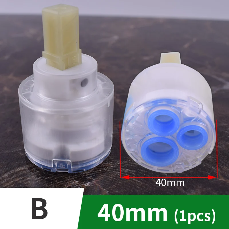 B-40mm Faucet Cartridge Mixer 35mm 40mm Kitchen Ceramic Faucet Cartridges Basin Faucet Accessories Valve Water Mixer Tap Replace Part - Цвет: B-40mm