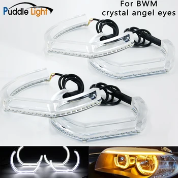 

4PCS Car Lights LED crystal Angel Eyes For BMW F30 F31 F34 F35 F22 F13 F10 Accessories Tuning Turn Signal Halo c shape Style