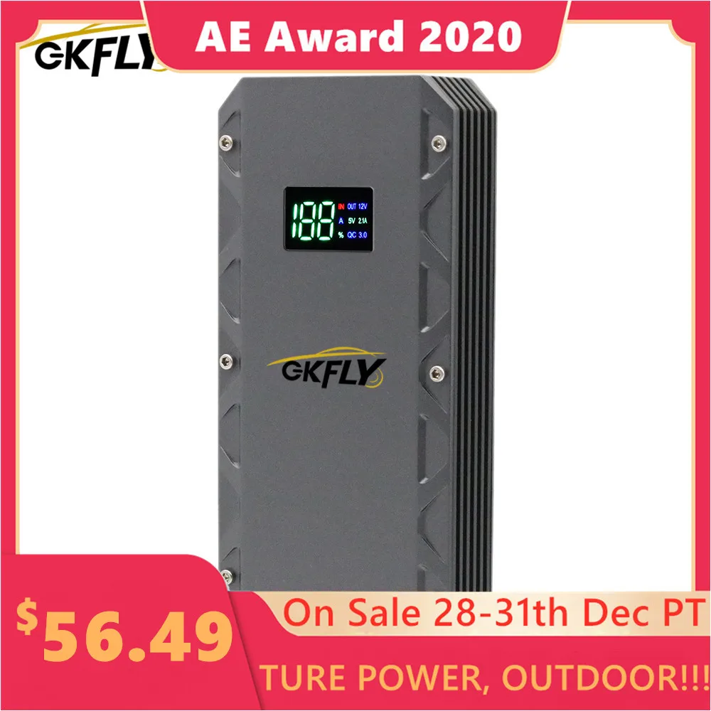 US $56.49 Gkfly Super Power 2000a Starting Device 12v Car Jump Starter 24000mah