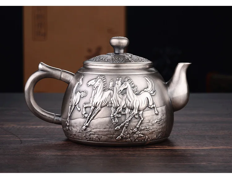 Чайный сервиз из серебра 999 пробы Madaochenggong, чайный чайник кунг-фу