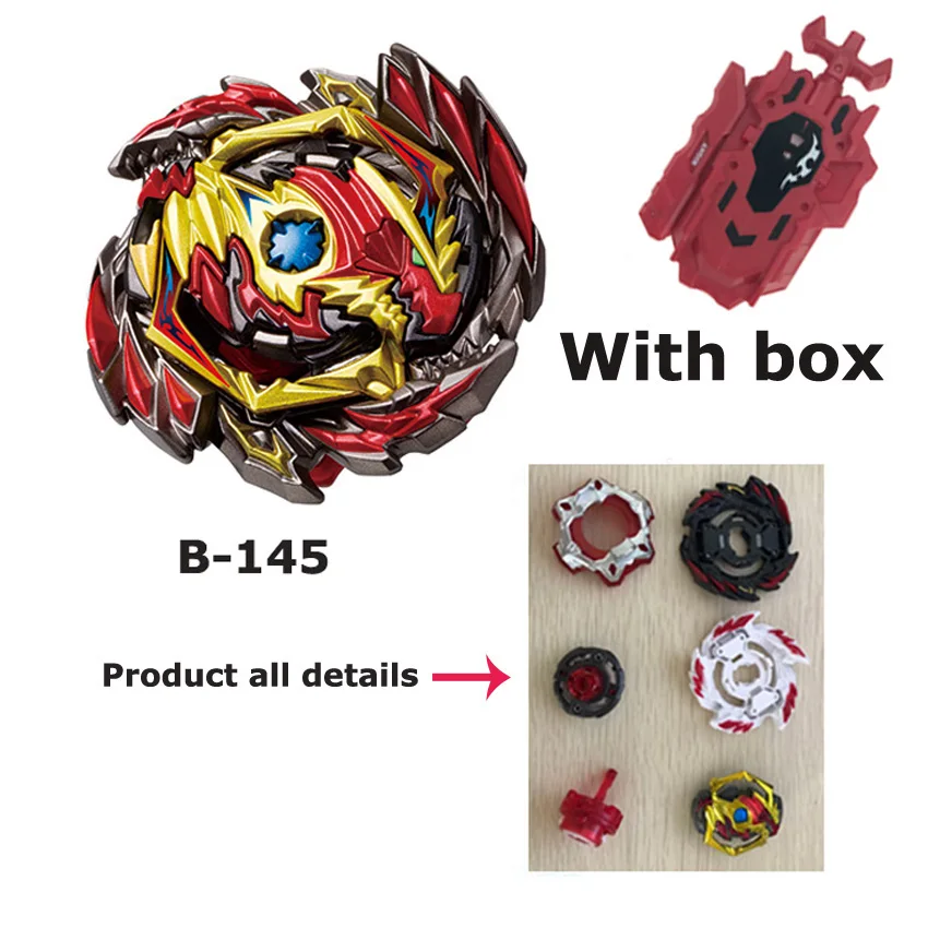 Металлическая коробка для хранения Toupie Beyblades, набор B145, топ Bey blede burst bey 4D с пусковой установкой, Bayblade, игрушки для детей, мальчиков - Цвет: B145 With box