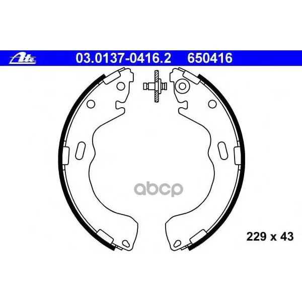 Колодки Тормозные Барабанные Ford- Maverick- 2.3 16v Mazda- Tribute(Ep)- 2.0 4wd Ate арт. 03.0137-0416.2