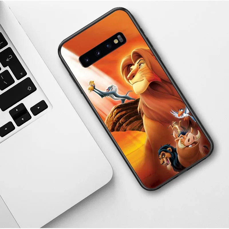 Король Лев Simba nala Hakuna Силиконовый ТПУ чехол для телефона samsung Galaxy S7 Edge S8 S9 Plus S10 Plus S10 Lite Note 9 черный чехол - Цвет: TPU