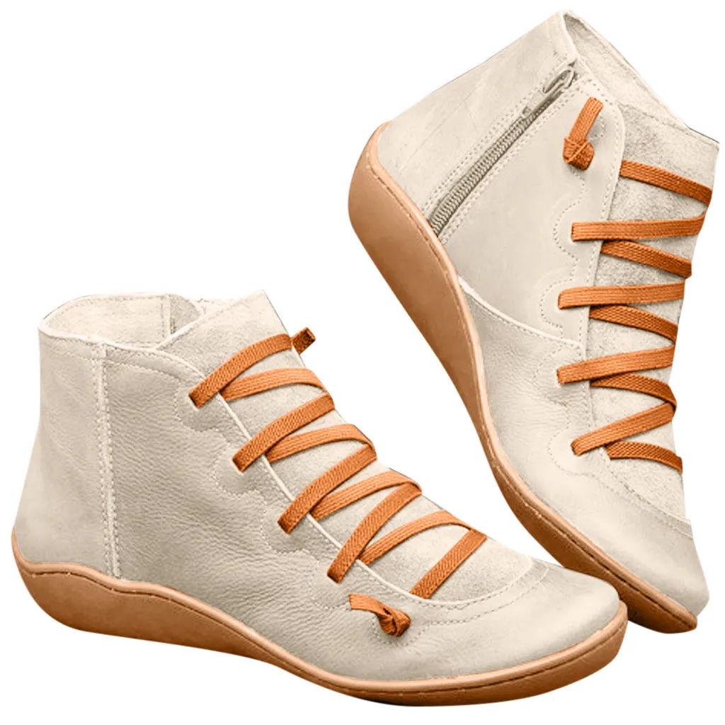 womens casual lace up boots