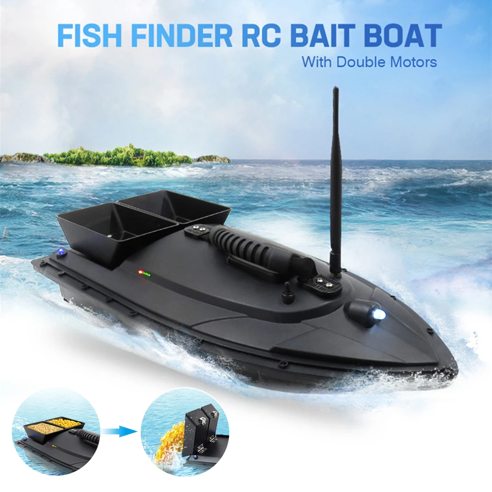

Flytec 2011-5 Remote Control Ship Fishing Tool Smart RC Bait Boat Toy Dual Motor Fish Finder Fish Boat Speed Boat Toys Gift 1pc